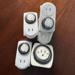 Ikea Tanda Grounded Timer 24 Hour Indoor Mechanical Timer Outlet 5 Pack